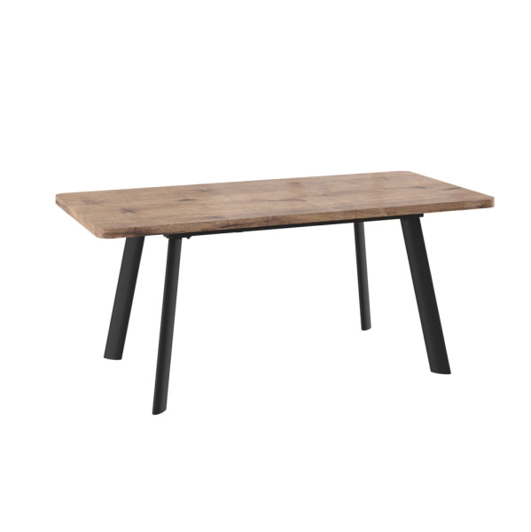 Стол LEON LUX RADIAL-140, раздвижной 140(180)х85, ДУБ ВЕЛЛИНГТОН/ЧЕРНЫЙ LEON LUX RADIAL 140